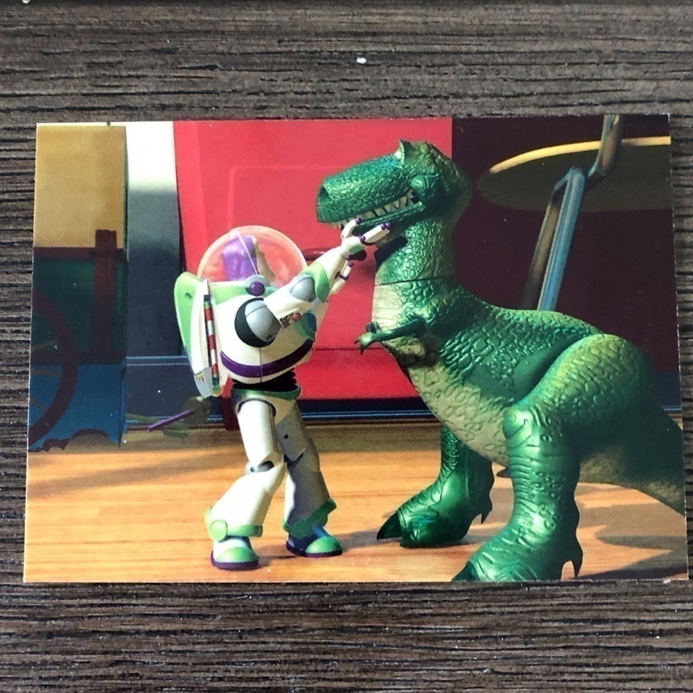 Disney Toy Story 1995 trading card: A New Top Toy #8